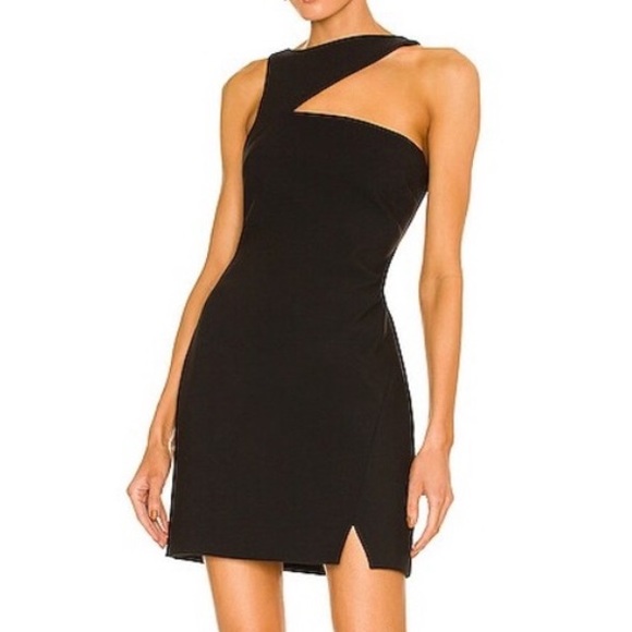 Likely Rodrigo Cut Out Mini Black Dress Size 6 - Picture 1 of 7